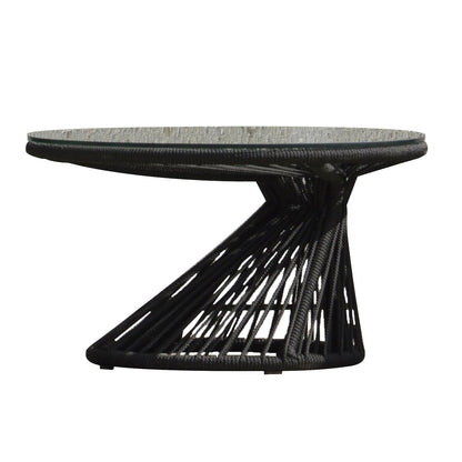 Ray Lounge Garten-Beistelltisch Schwarz