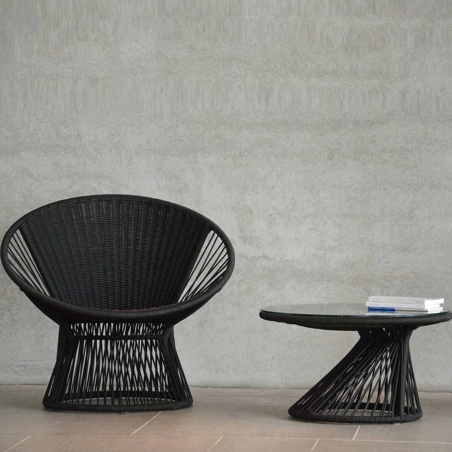 Ray Lounge Garten-Beistelltisch Schwarz