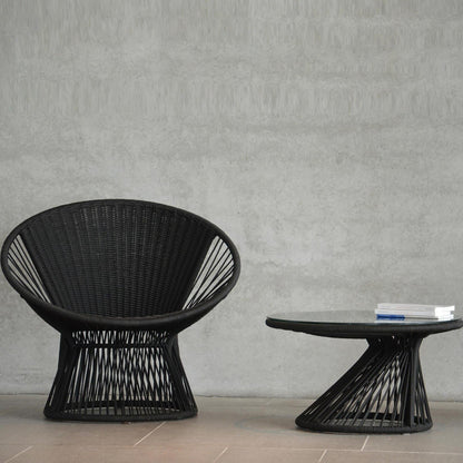 Ray Lounge Garten-Beistelltisch Schwarz