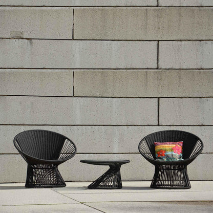 Ray Lounge Garten-Beistelltisch Schwarz