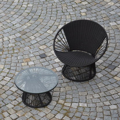 Ray Lounge Garten-Beistelltisch Schwarz