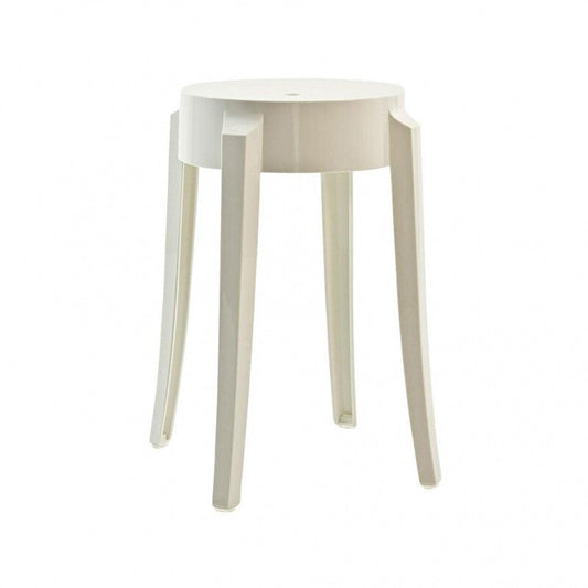 Charles Ghost Hocker 46cm Weiß
