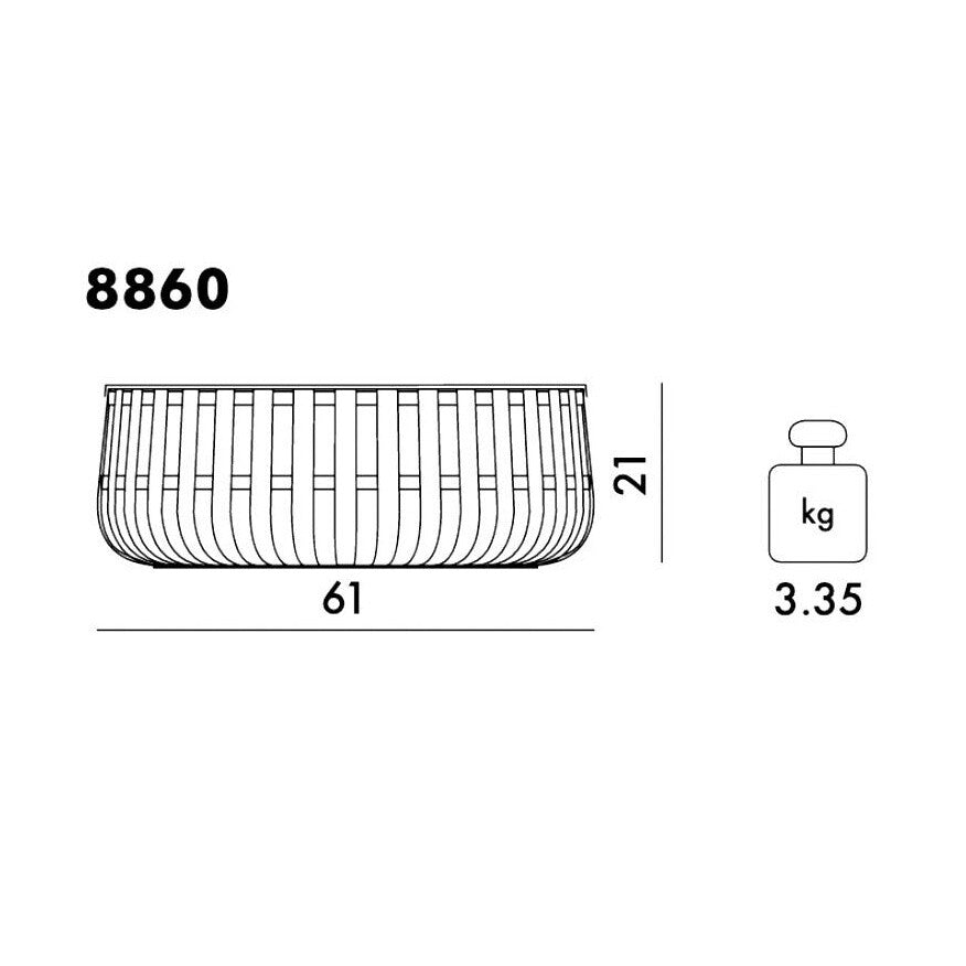 Panier Beistelltisch mit Stauraum