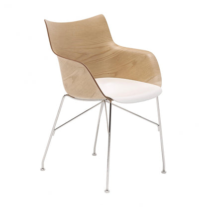 Q/Wood Armlehnstuhl 55x84x57cm Weiß