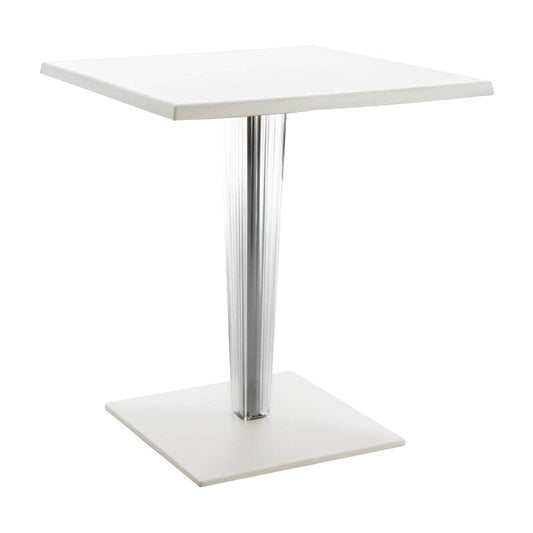 Top Top For Dr. Yes Gartentisch 60x60cm Gestell quadratisch Weiß
