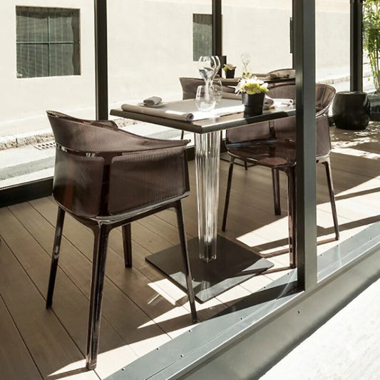 Top Top For Dr. Yes Gartentisch 60x60cm Gestell quadratisch Schwarz