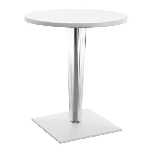 Top Top For Dr. Yes Gartentisch Ø70cm Gestell quadratisch Weiß