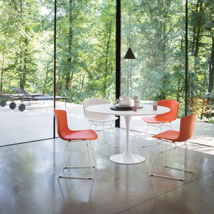 Bertoia Plastic Side Chair Stuhl Gestell weiß Weiß