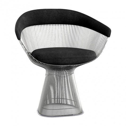 Platner Armlehnstuhl Schwarz