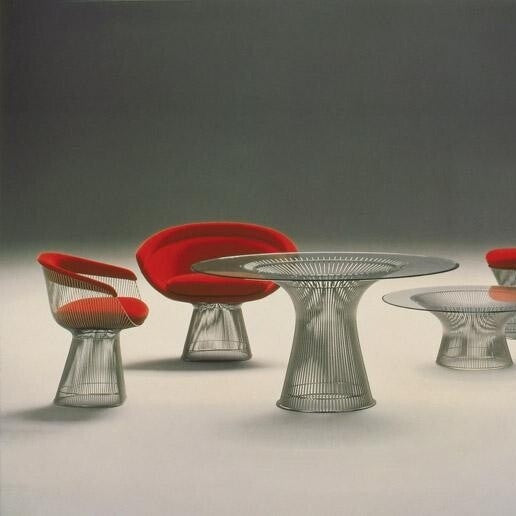 Platner Esstisch Ø 135cm Weiß