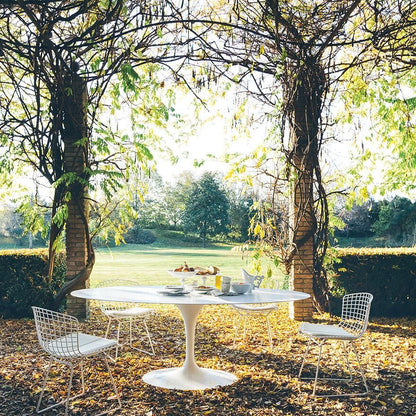 Saarinen Gartentisch Oval 198cm Weiß