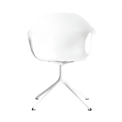 Elephant Armlehnstuhl Drehbar mit Kreuzfuß Weiß