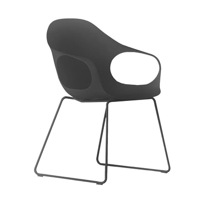 Elephant Armlehnstuhl mit Kufen Schwarz