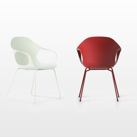 Elephant Armlehnstuhl mit Kufen Weiß