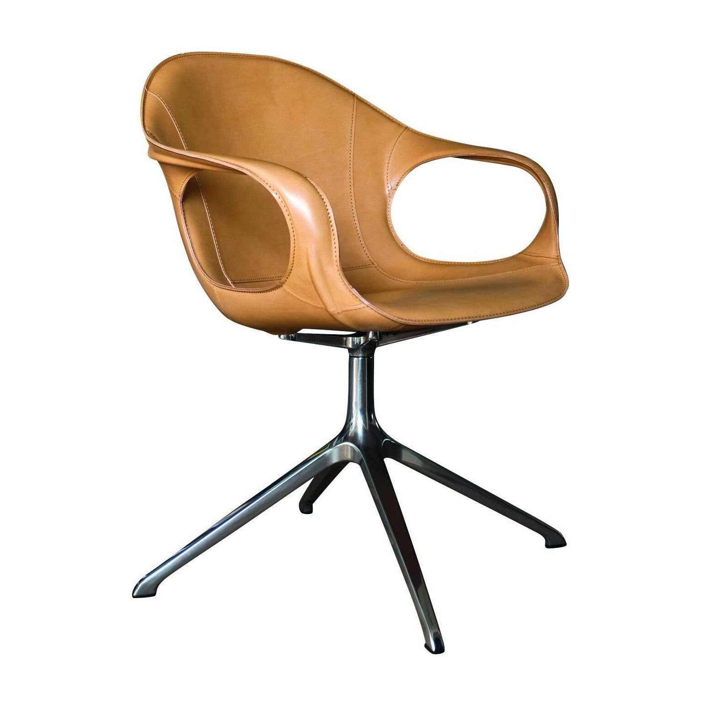 Elephant Dreharmlehnstuhl Kreuzfuß Leder