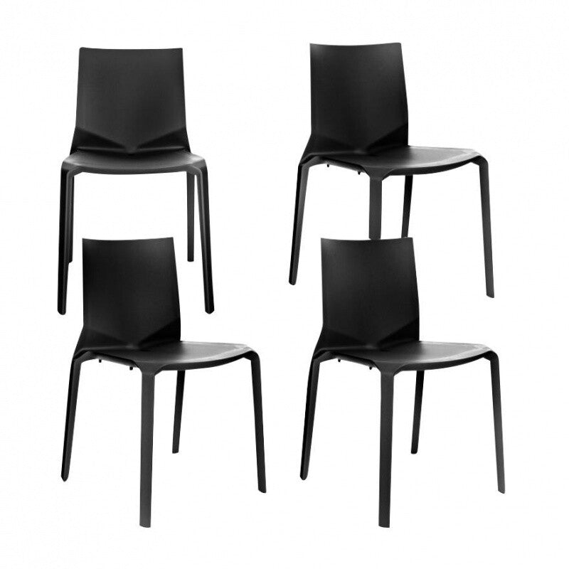 Plana Stuhl 4er Set Schwarz