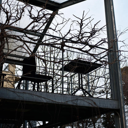 Poule Bistro Tisch eckig 59x59cm Schwarz