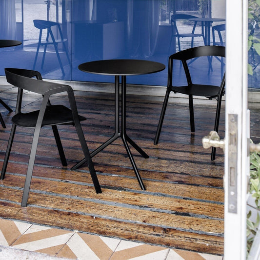 Poule Bistro Tisch rund Ø 60cm Schwarz