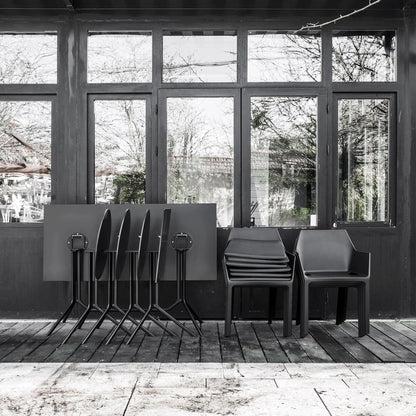 Poule Bistro Tisch rund Ø 60cm Schwarz