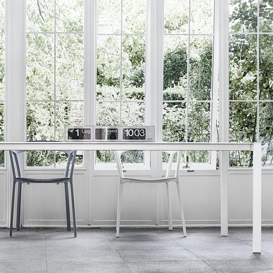 Thin-K Longo Aluminium Tisch Weiß