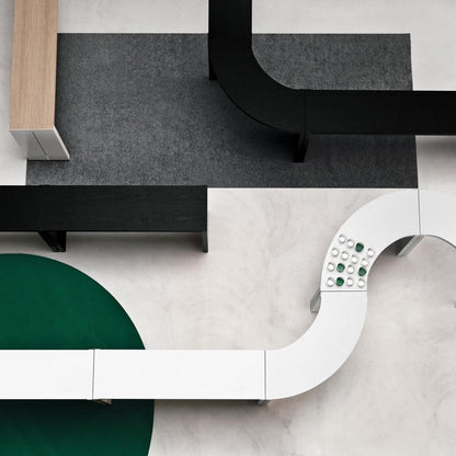 Panco Eckelement 106-108cm Schwarz