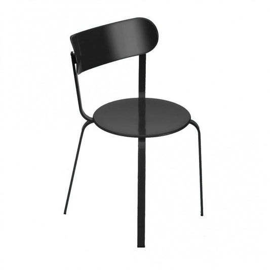 Stil S48 Stuhl Vierbeingestell stapelbar Schwarz