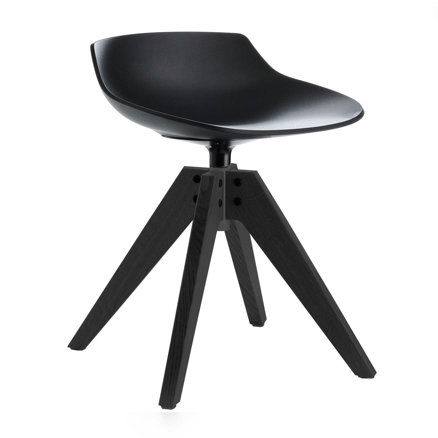 Flow Hocker Gestell Eiche 44cm Schwarz