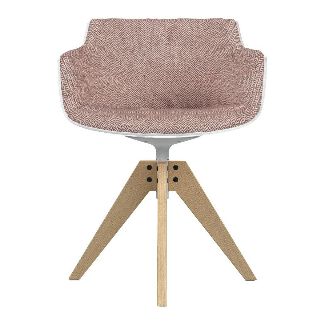 Flow Slim Armlehnstuhl Gestell Eiche VN gepolstert Natur