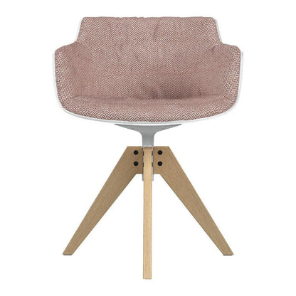 Flow Slim Armlehnstuhl Gestell Eiche VN gepolstert Natur