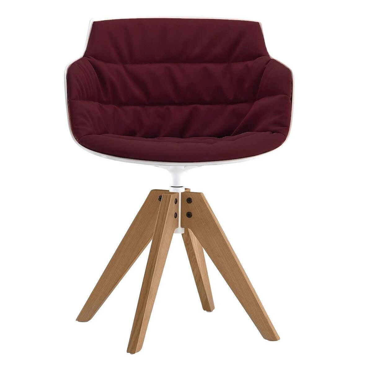 Flow Slim Armlehnstuhl Gestell Eiche VN gepolstert Natur