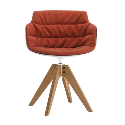 Flow Slim Armlehnstuhl Gestell Eiche VN gepolstert Natur