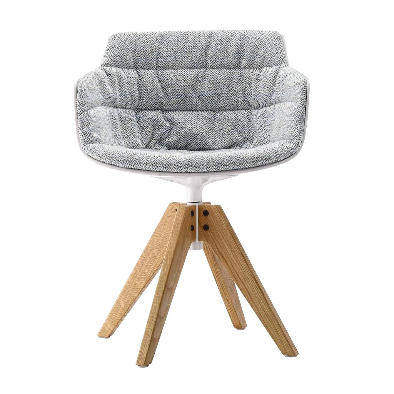 Flow Slim Armlehnstuhl Gestell Eiche VN gepolstert Natur