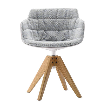 Flow Slim Armlehnstuhl Gestell Eiche VN gepolstert Natur