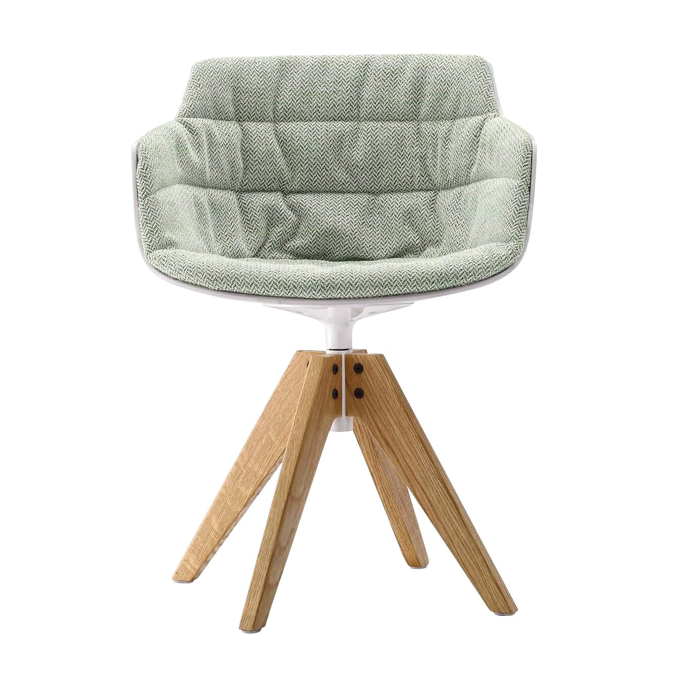 Flow Slim Armlehnstuhl Gestell Eiche VN gepolstert Natur