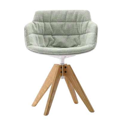 Flow Slim Armlehnstuhl Gestell Eiche VN gepolstert Natur