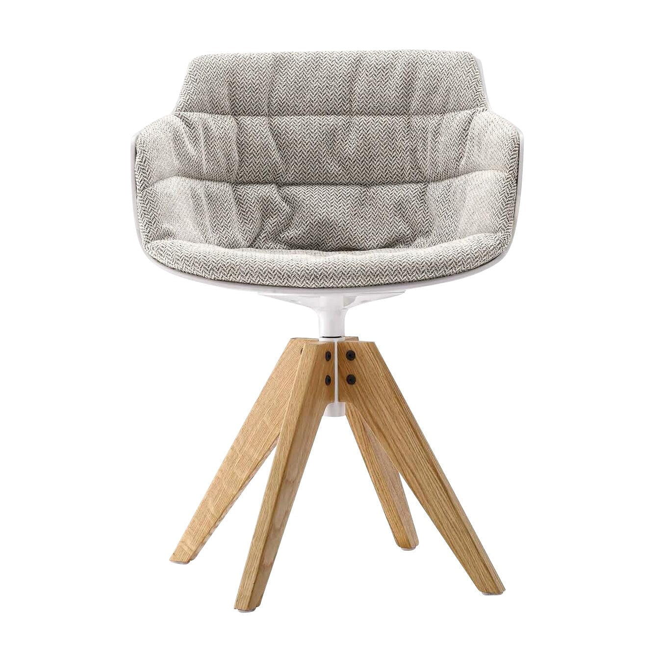 Flow Slim Armlehnstuhl Gestell Eiche VN gepolstert Natur