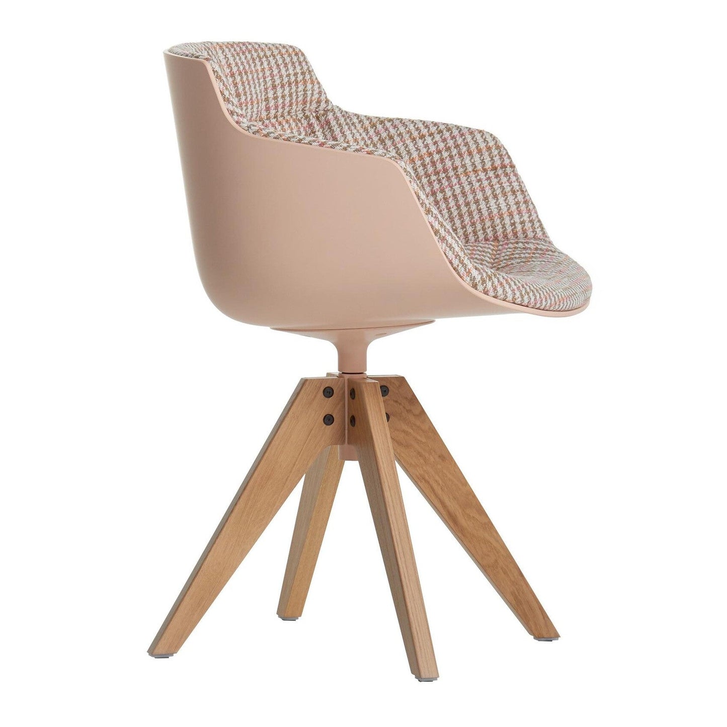 Flow Slim Armlehnstuhl Gestell Eiche VN gepolstert Natur