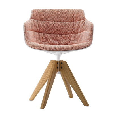 Flow Slim Armlehnstuhl Gestell Eiche VN gepolstert Natur