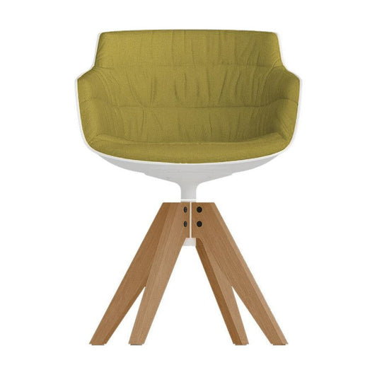 Flow Slim Armlehnstuhl Gestell Eiche VN gepolstert Natur