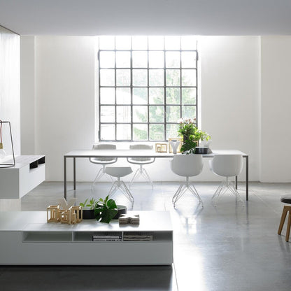 Flow Slim Armlehnstuhl Gestell LEM Schwarz