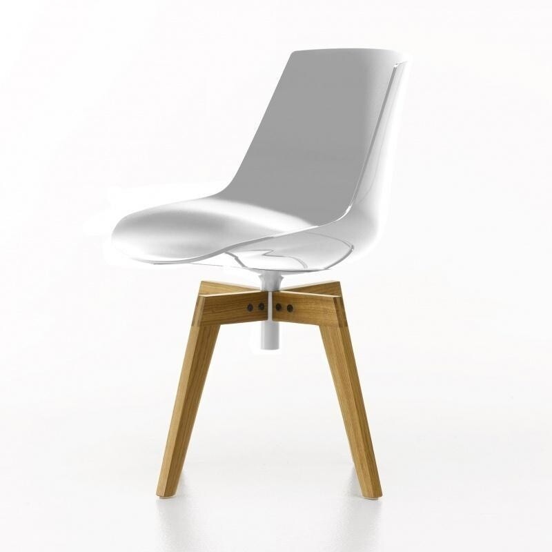 Flow Stuhl Füße in Eiche 4er Set Natur