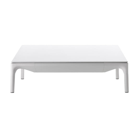 Yale Low Couchtisch quadratisch Weiß