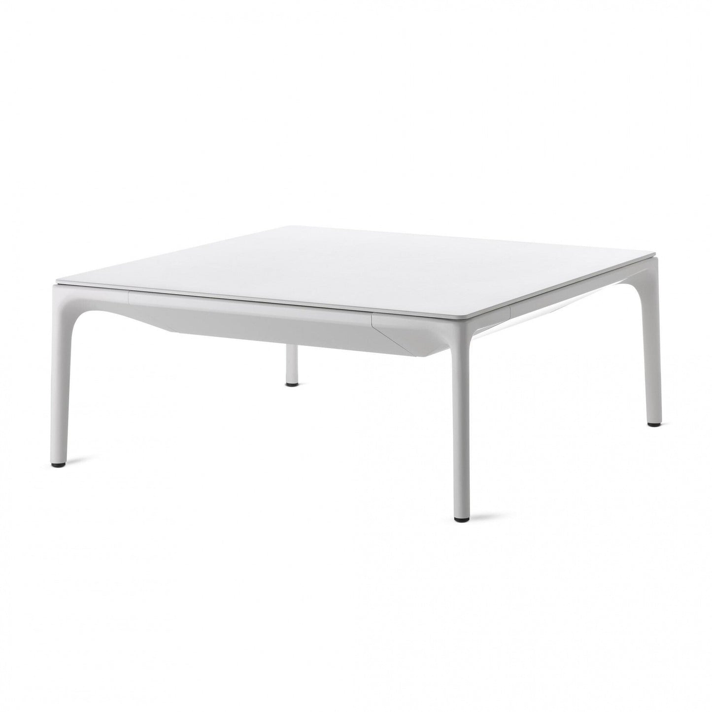 Yale Low Couchtisch quadratisch Weiß