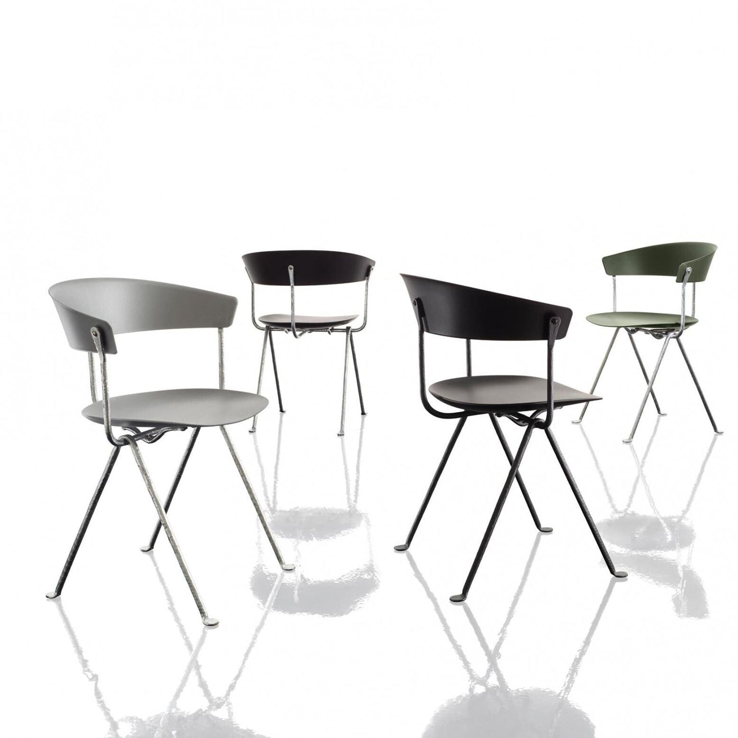 Officina Stuhl Gestell schwarz Schwarz