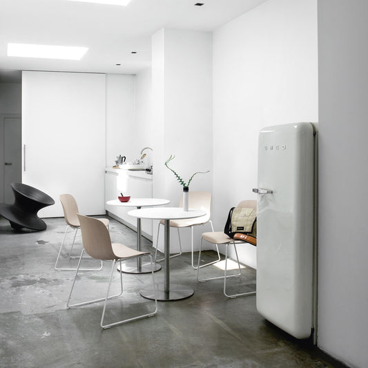 Passe Partout Bistrotisch rund Weiß