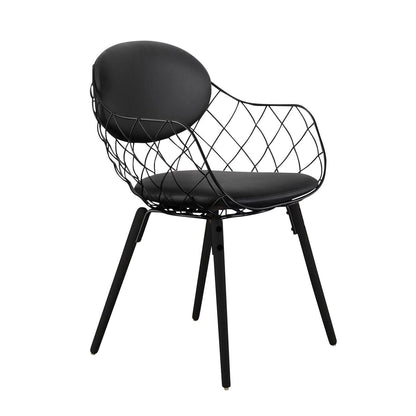 Piña Stuhl Leder Schwarz
