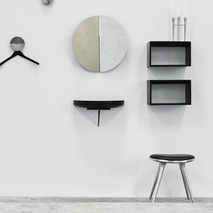 Niedriger Hocker Gestell Aluminium H 47cm Schwarz