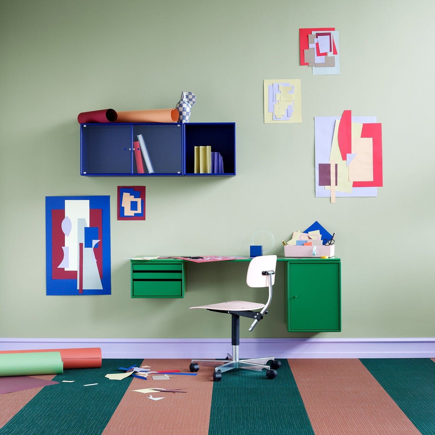 Workshop Wandschreibtisch Anthrazit