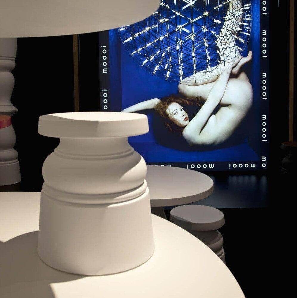 Container Stool New Antiques Hocker Weiß