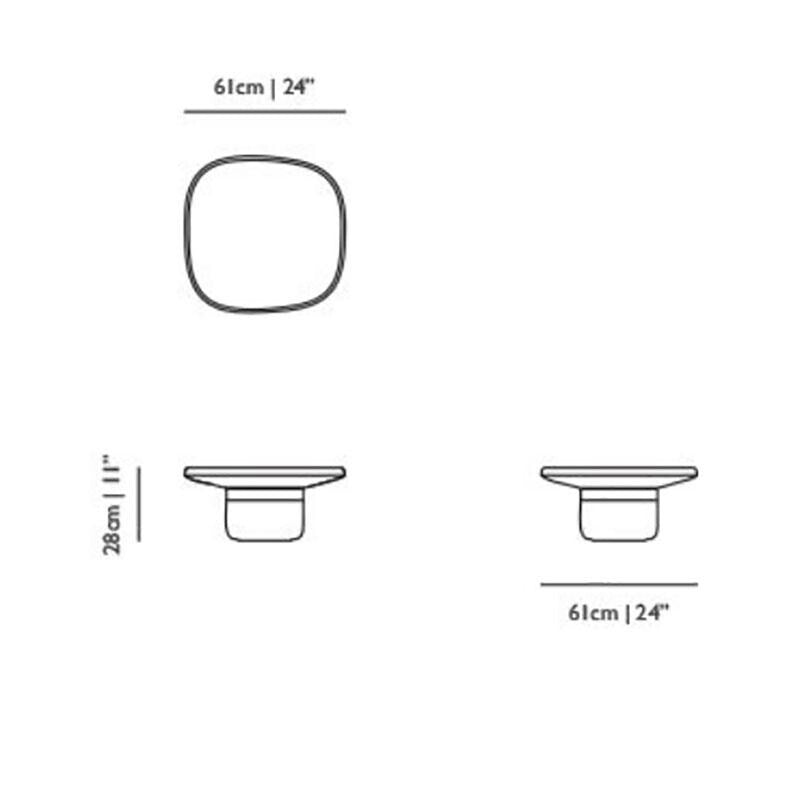 Obon Beistelltisch quadratisch niedrig